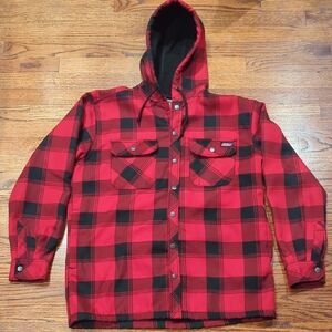 Dickies Red and Black Plaid Men's Shirt Jacket